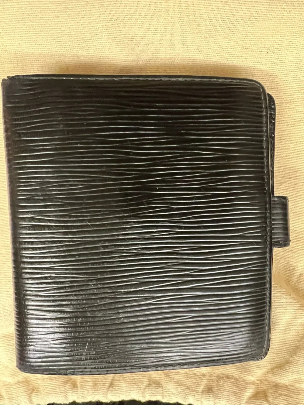 Louis Vuitton Black Epi Leather Snap Wallet